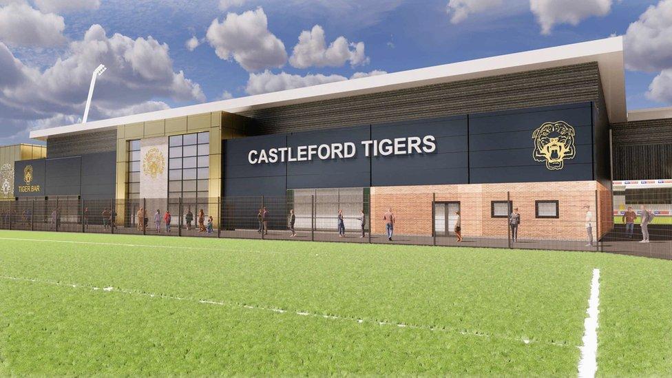 An artist's impression of the new main stand