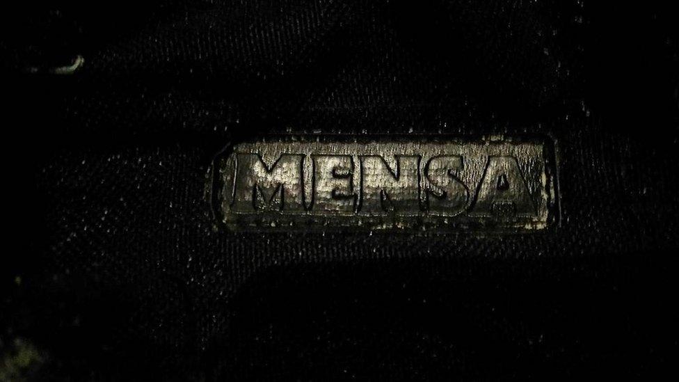 'MENSA' laptop case found on Riake beach, Madagascar, June 2016