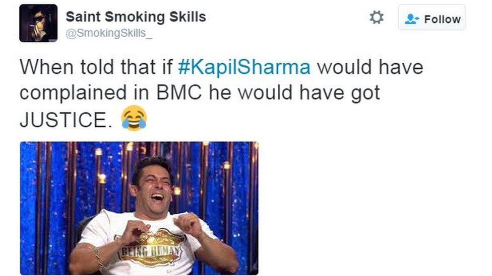 When told that if #KapilSharma would have complained in BMC he would have got justice