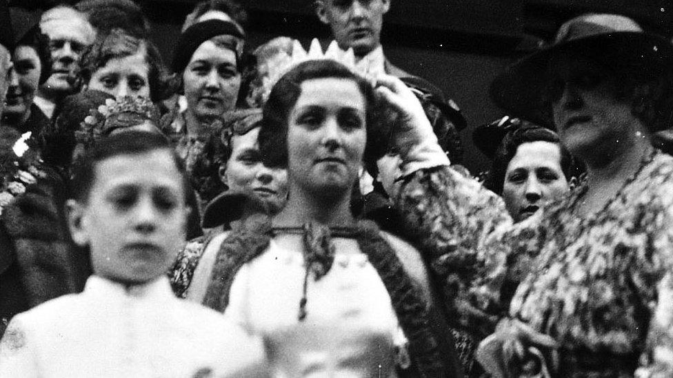 A woman being crowned