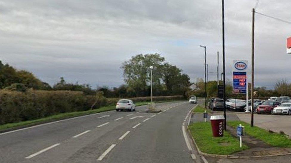 The Esso garage on the A370