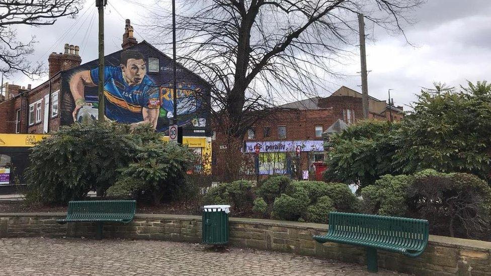 Sinfield mural on side of house