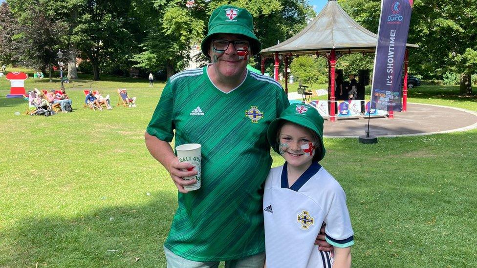 Northern Ireland supporters Gary and Natalie