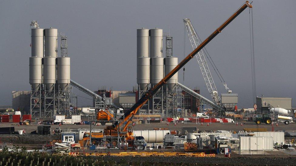 Hinkley Point C nuclear power station site is seen near Bridgwater in Britain