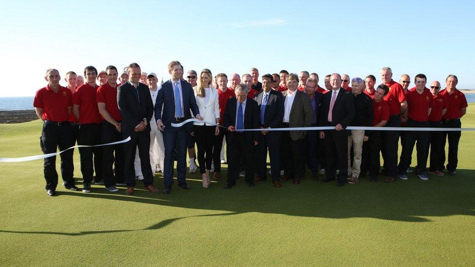 Donald Trump's son Eric cuts ribbon at the Doonbeg resort