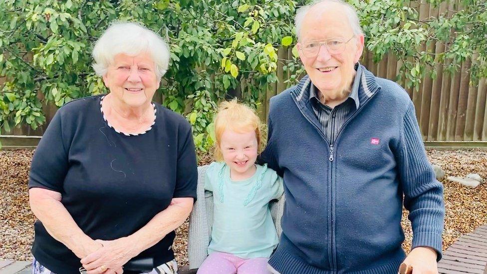 Laura's grandparents and her daughter Amber