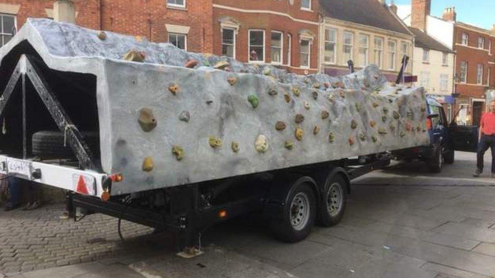 Melton Scouts' climbing wall