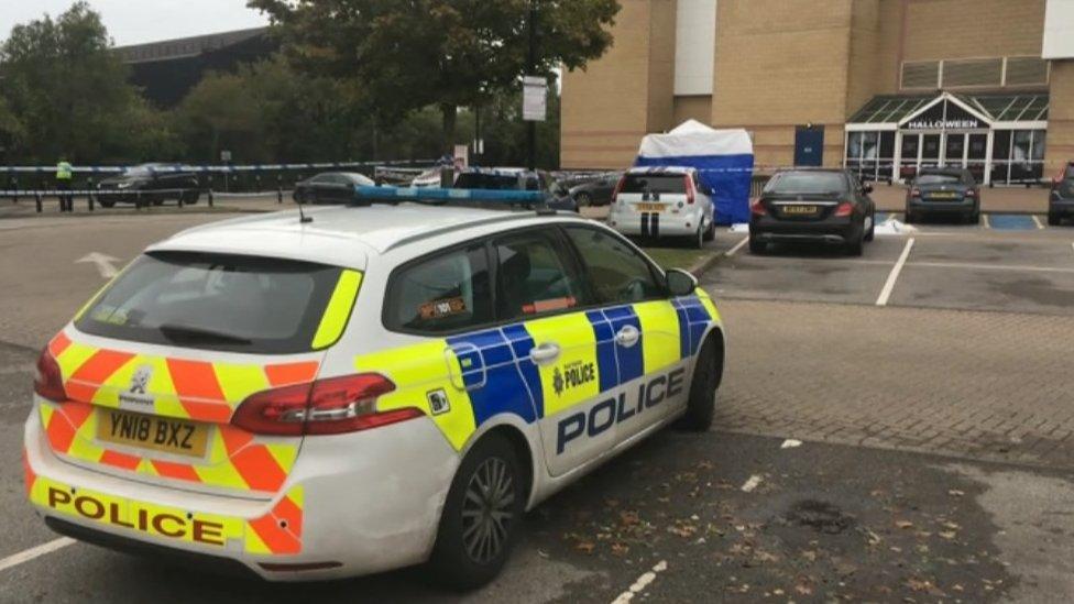 Police car at Cineworld Sheffield