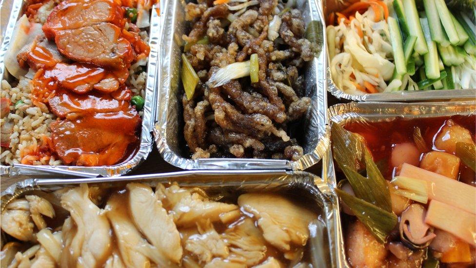 Chinese takeaway dishes