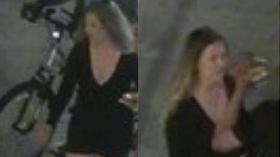 Woman on CCTV footage