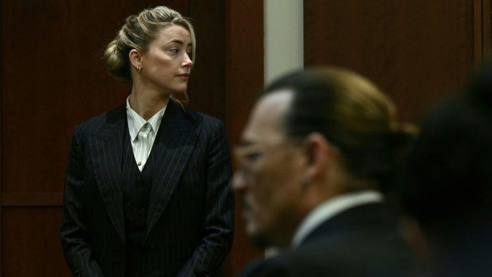 Amber Heard and Johnny Depp in court