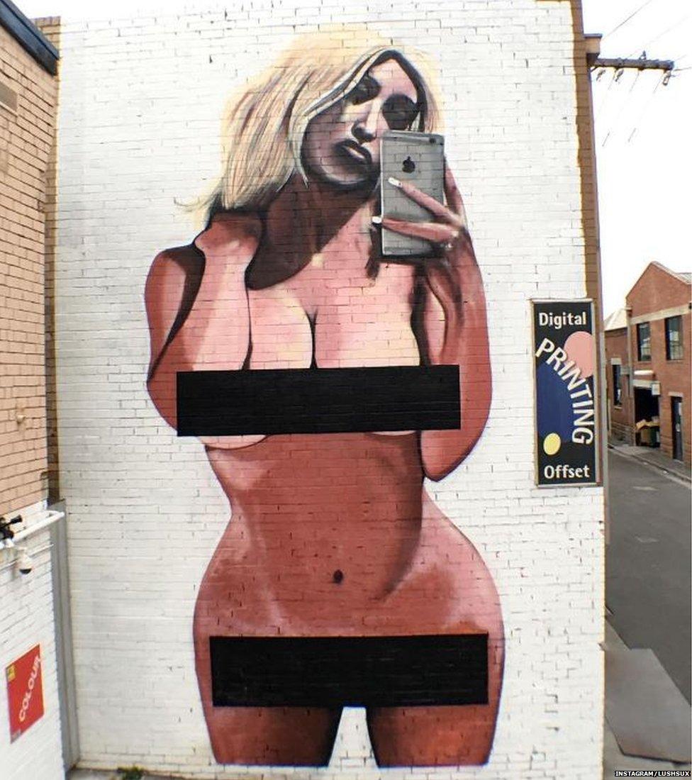 Kim Kardashian mural