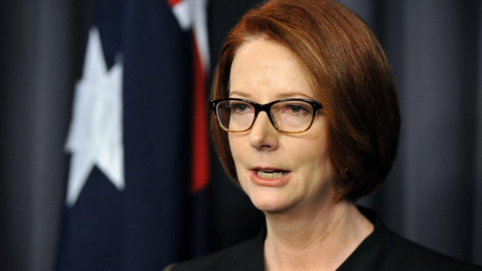 Julia Gillard during a speech