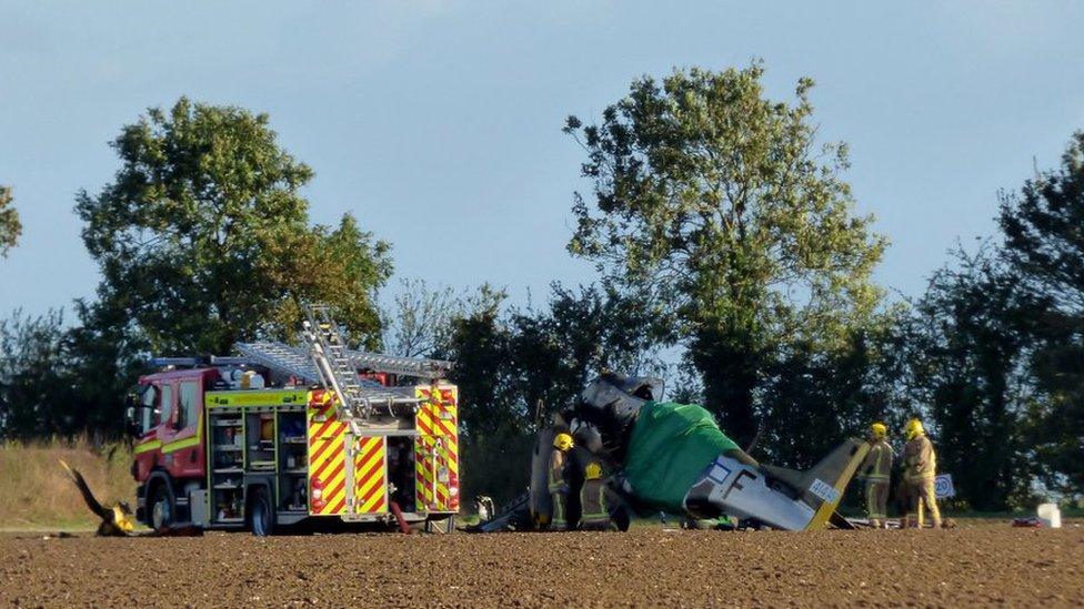 Scene of plane crash