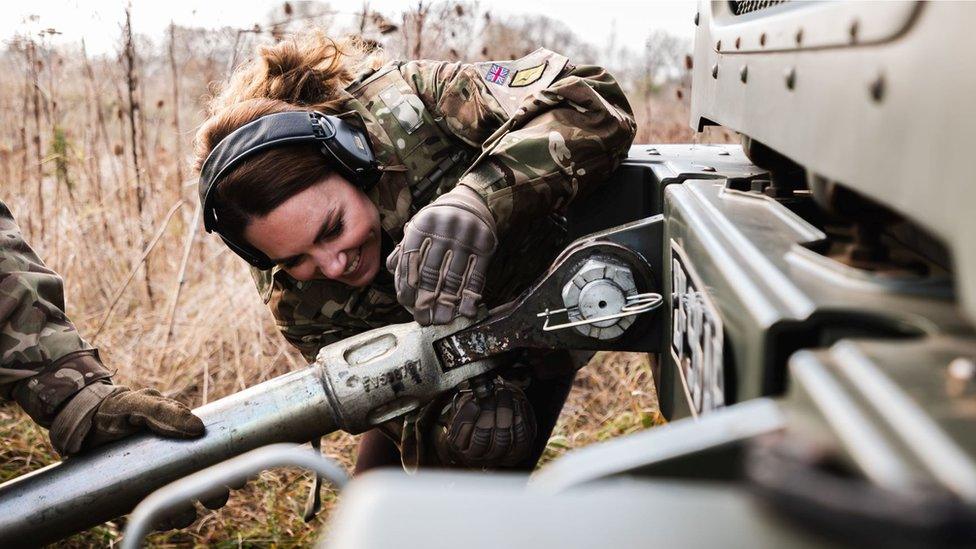 Duchess of Cambridge visiting Army personnel