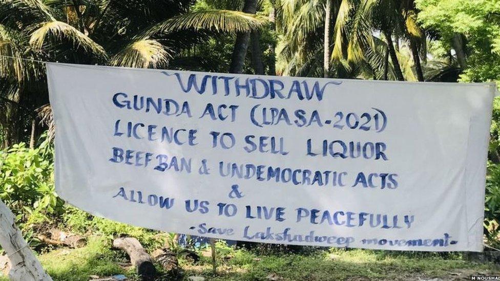 Protest in Lakshadweep