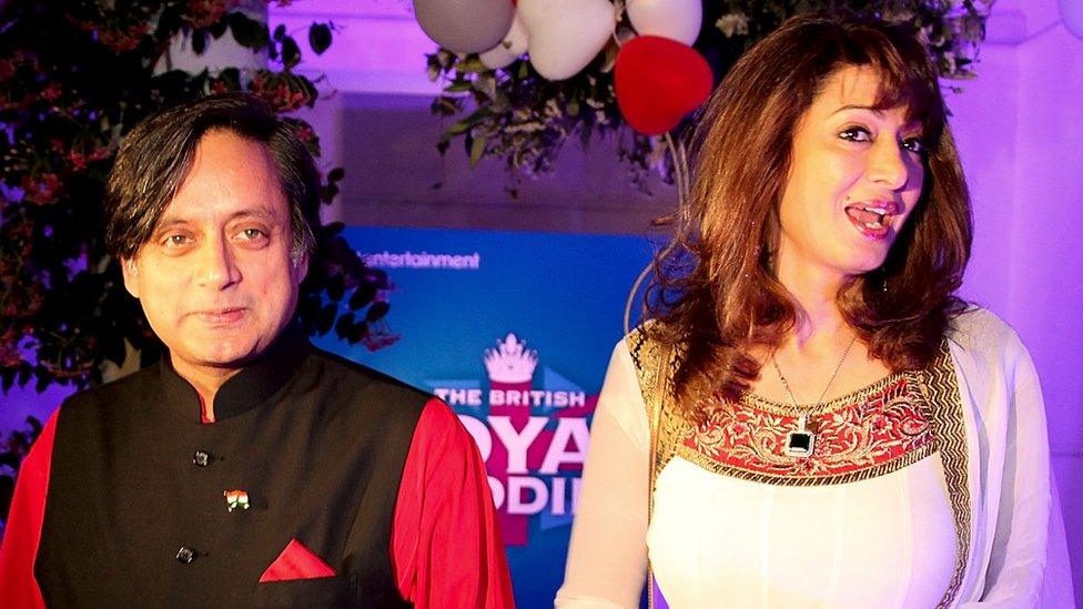 Shashi Tharoor with wife Sunanda Pushkar