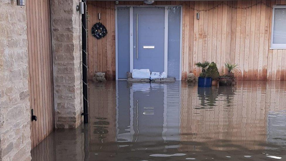 flooded house