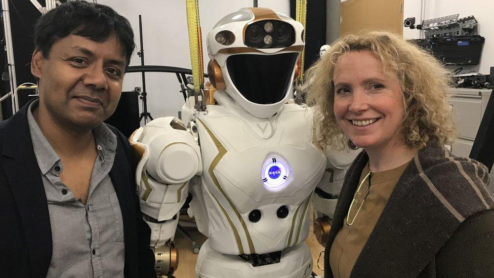 Prof Sethu Vijayakumar, Nasa robot Valkyrie and Brainwaves presenter Pennie Latin