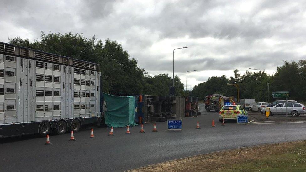 Lorry at Roundabout