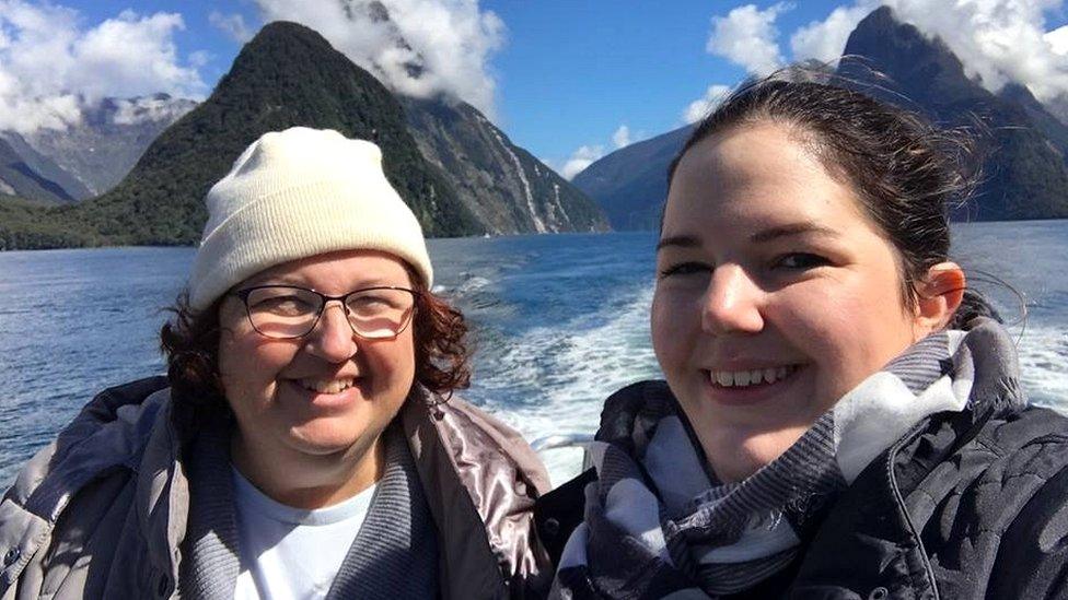 Glynis Rosser with her daughter Susanne in New Zealand