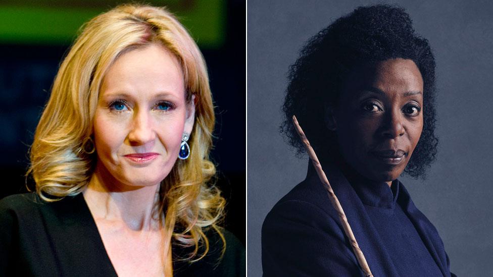 JK Rowling and Noma Dumezweni as Hermione