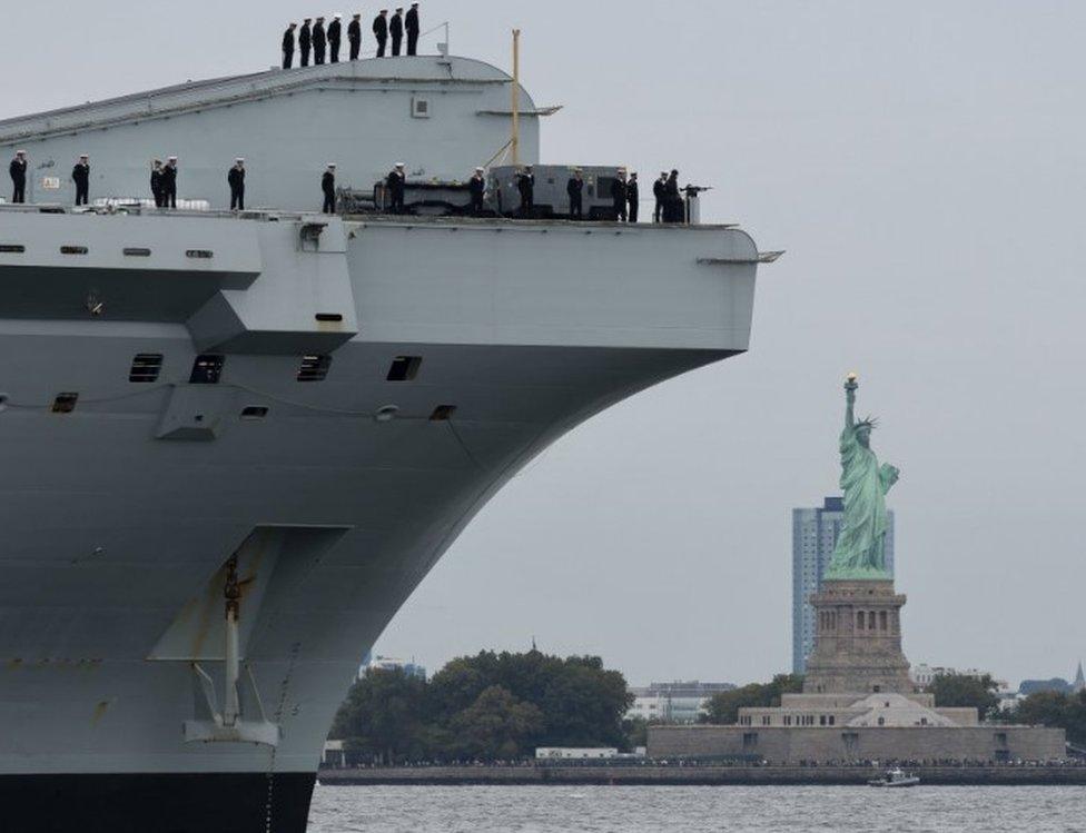 HMS Queen Elizabeth arrives in New York