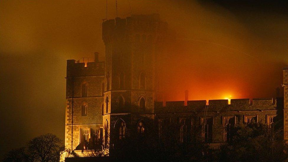 Windsor Castle fire in 1992