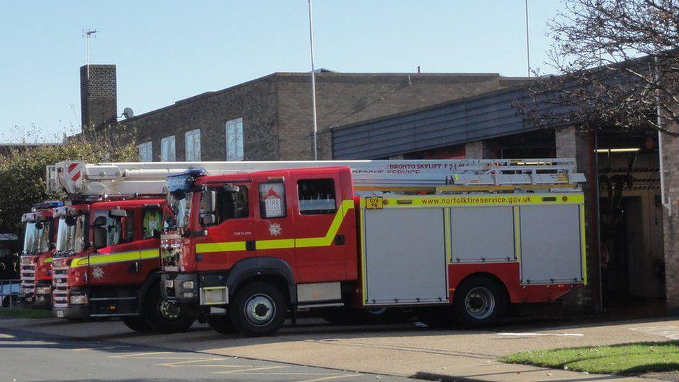 Norfolk Fire and Rescue Service vehicles