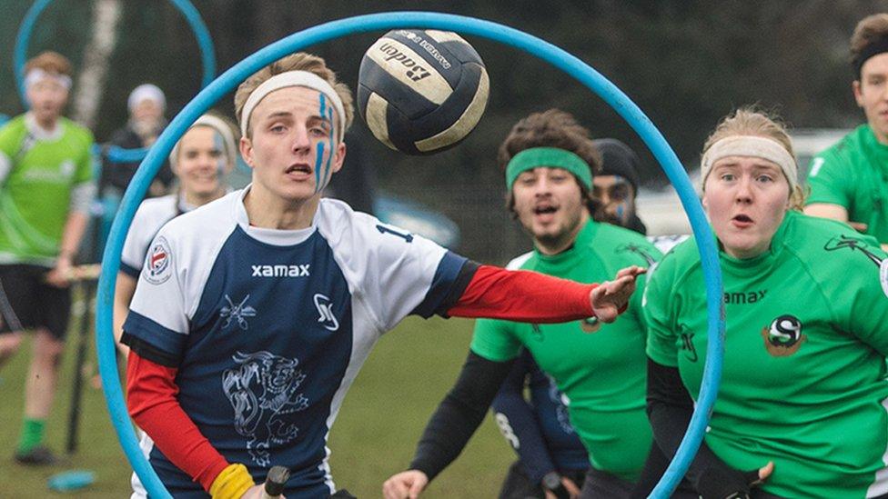 The Muggle Quidditch Crumpet Cup is played in London