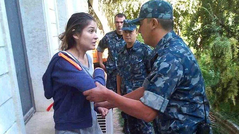 New pictures of Gulnara Karimova apparently under house arrest have been circulated by a London PR firm