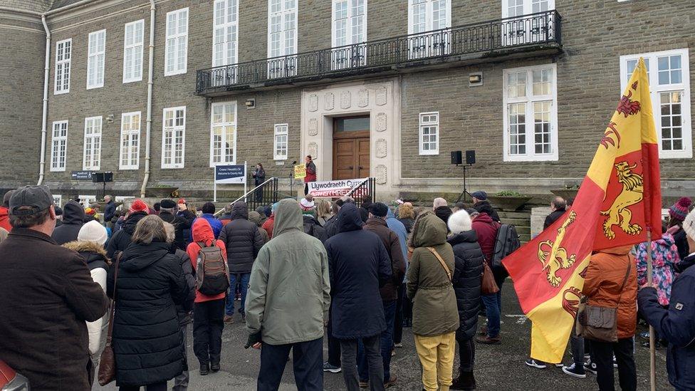 Crowds at the rally