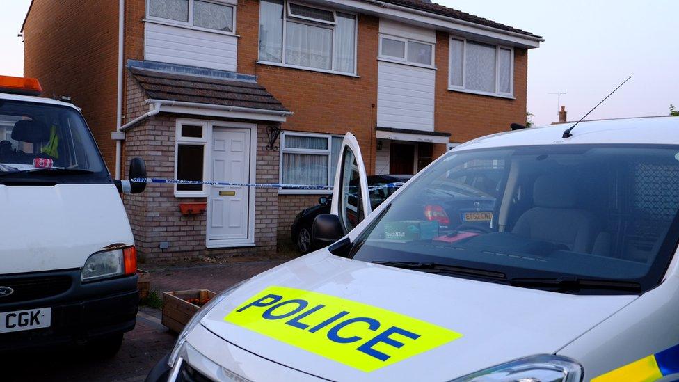 Police were called to Denham Close in Wivenhoe, Essex, at 15:50 BST on Monday after reports a man in his 30s had been found dead inside