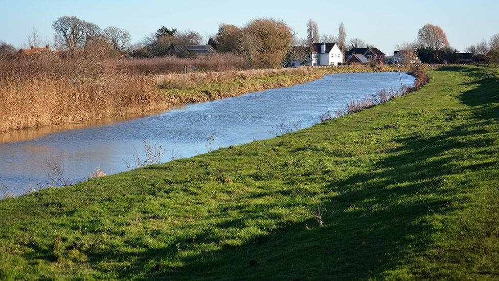 The River Hull, near Beverley in East Yorkshire