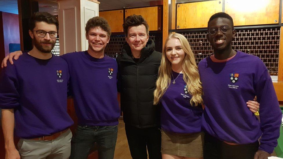 James Roberts, Rob Gray, Rick Astley, Vicky Clarkson and Elias Calocane