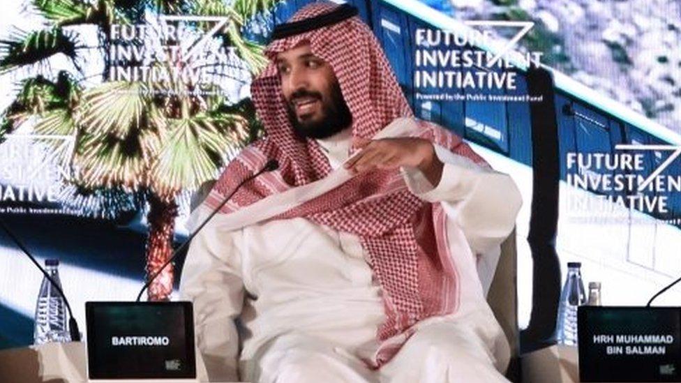 Crown Prince Mohammed bin Salman at an international business conference in Riyadh. Photo: 24 October 2017