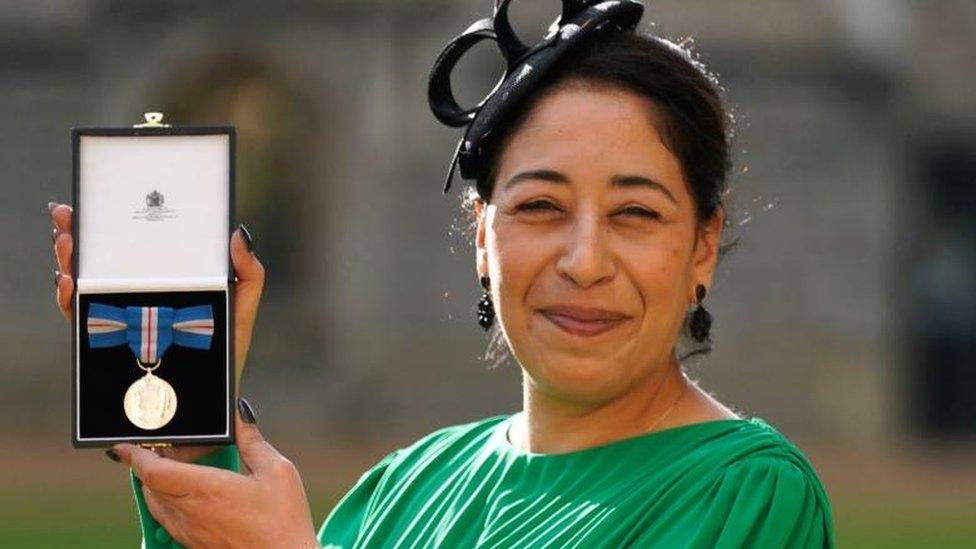 Ayette Bounouri with her Queen's Gallantry Medal