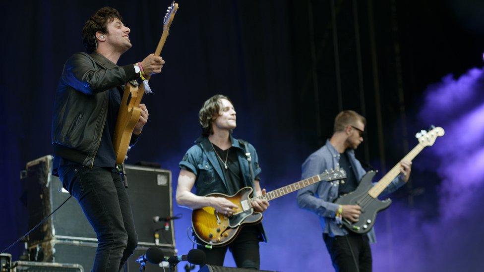 Jamie T, Felix White and Rupert Jarvis from The Maccabees