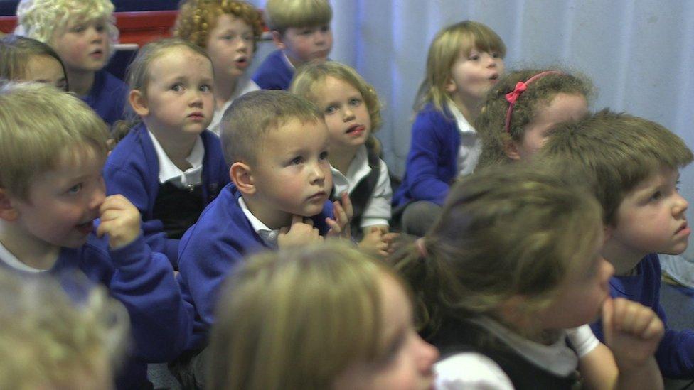 Pupils at school in Newcastle