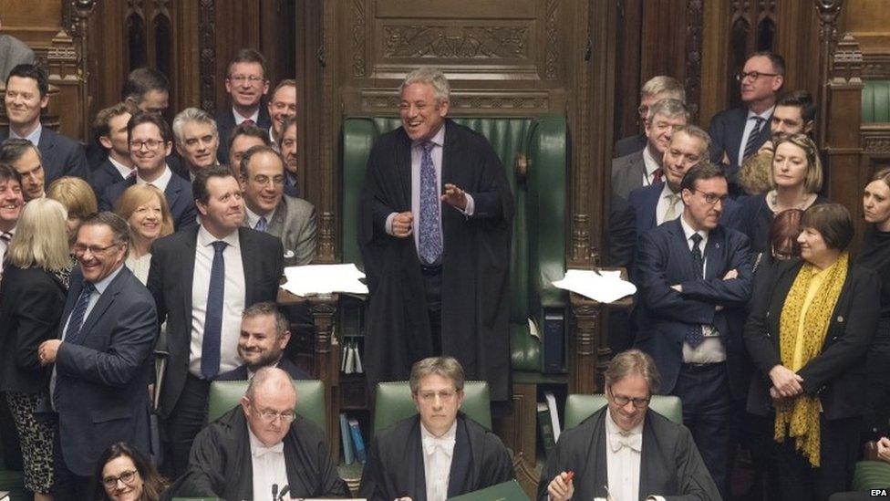 John Bercow in the Speaker's Chair in April 2019