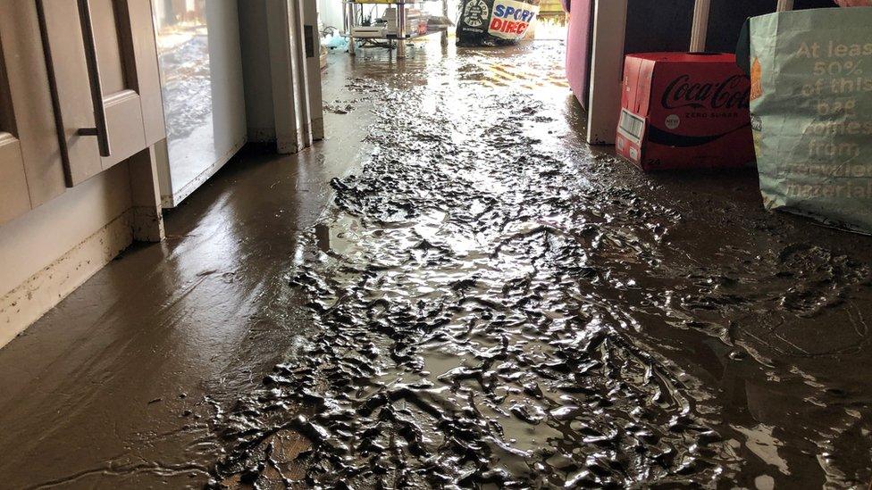 Homes in Rhydyfelin have been damaged by flooding