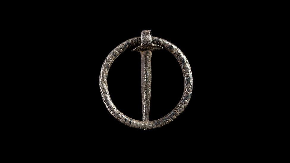 A Medieval silver brooch found in Cilcain, Flintshire