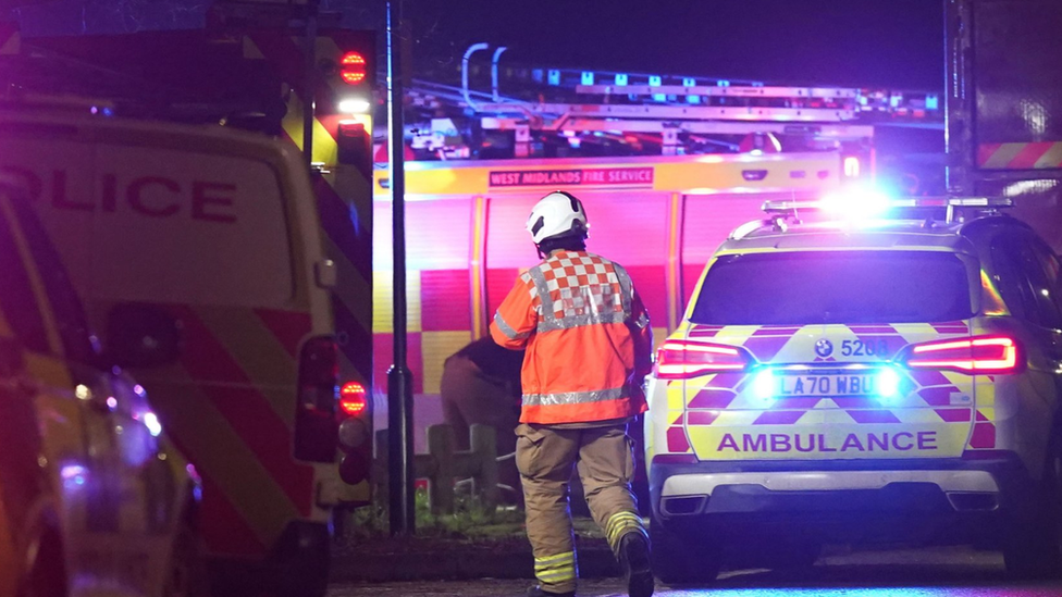 Emergency services at Babbs MIll Park in Kinghurst