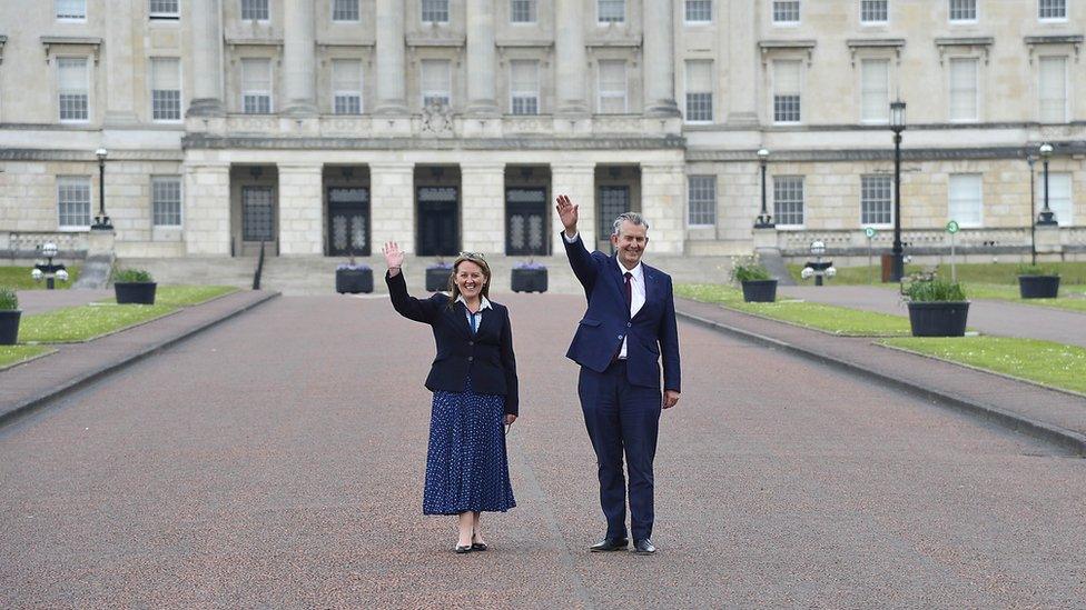 Paula Bradley and Edwin Poots