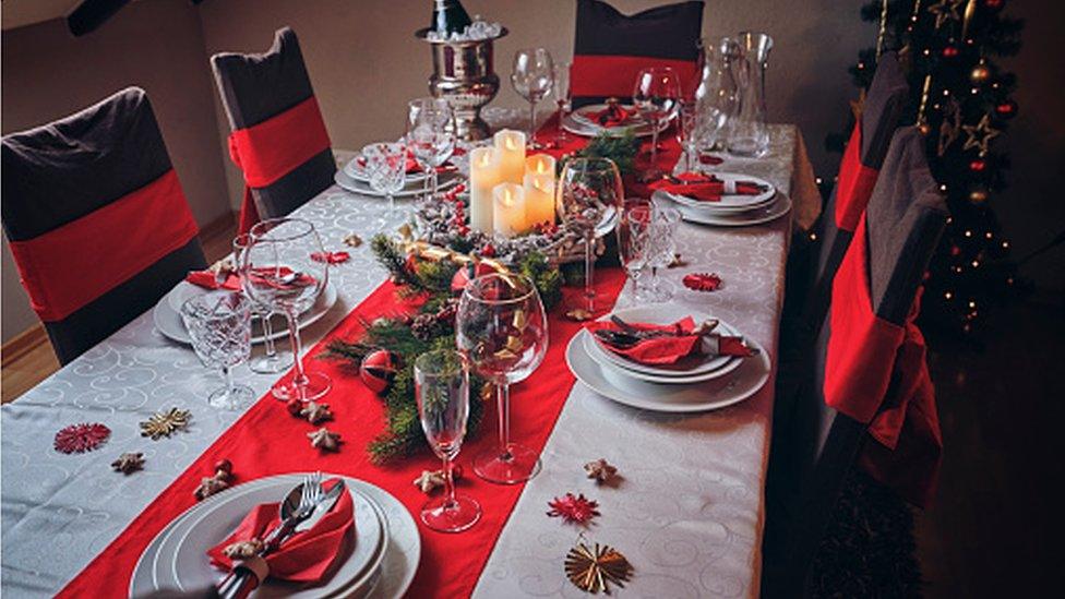 Table at Christmas