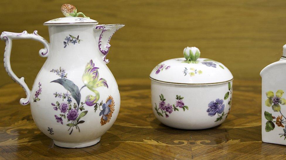 Three of the 18th century Meissen porcelain pieces going under the hammer