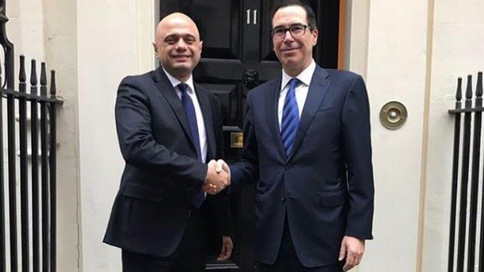 Sajid Javid and Steve Mnuchin