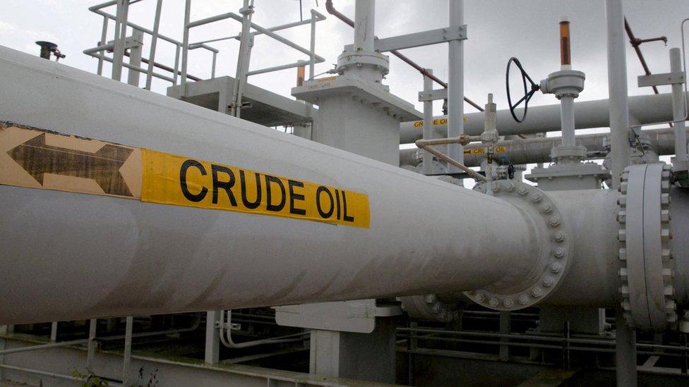 A maze of crude oil pipes and valves is pictured during a tour by the Department of Energy at the Strategic Petroleum Reserve in Freeport, Texas, U.S. June 9, 2016.