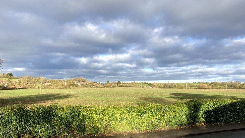 Proposed site of 100 homes on the B315 in Huish Episcopi