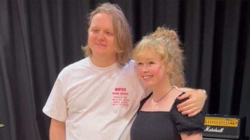 Lewis Capaldi and Broghan Showell